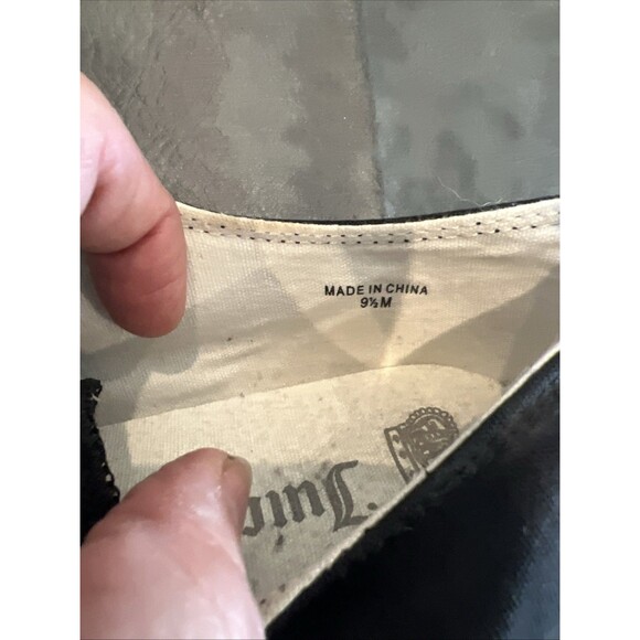 Juicy Couture Logo Sneakers Y2K Bling Black Sz 9.5 - Picture 13 of 13